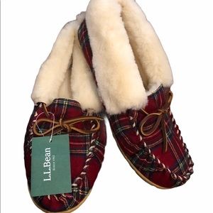 L.L. Bean Wicked Good Plaid Slippers NWT Sz 10
